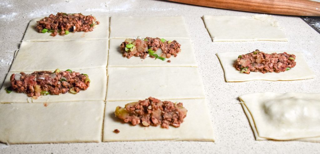 corned tempeh pasties