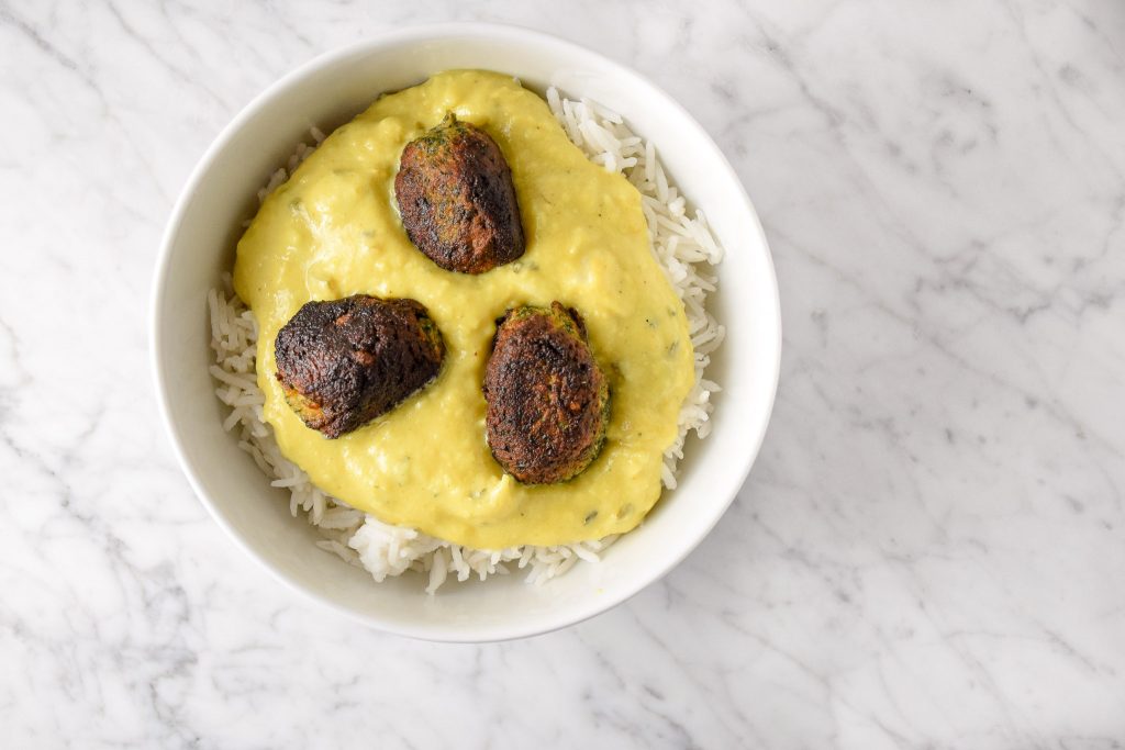 kale kofta kadhi curry