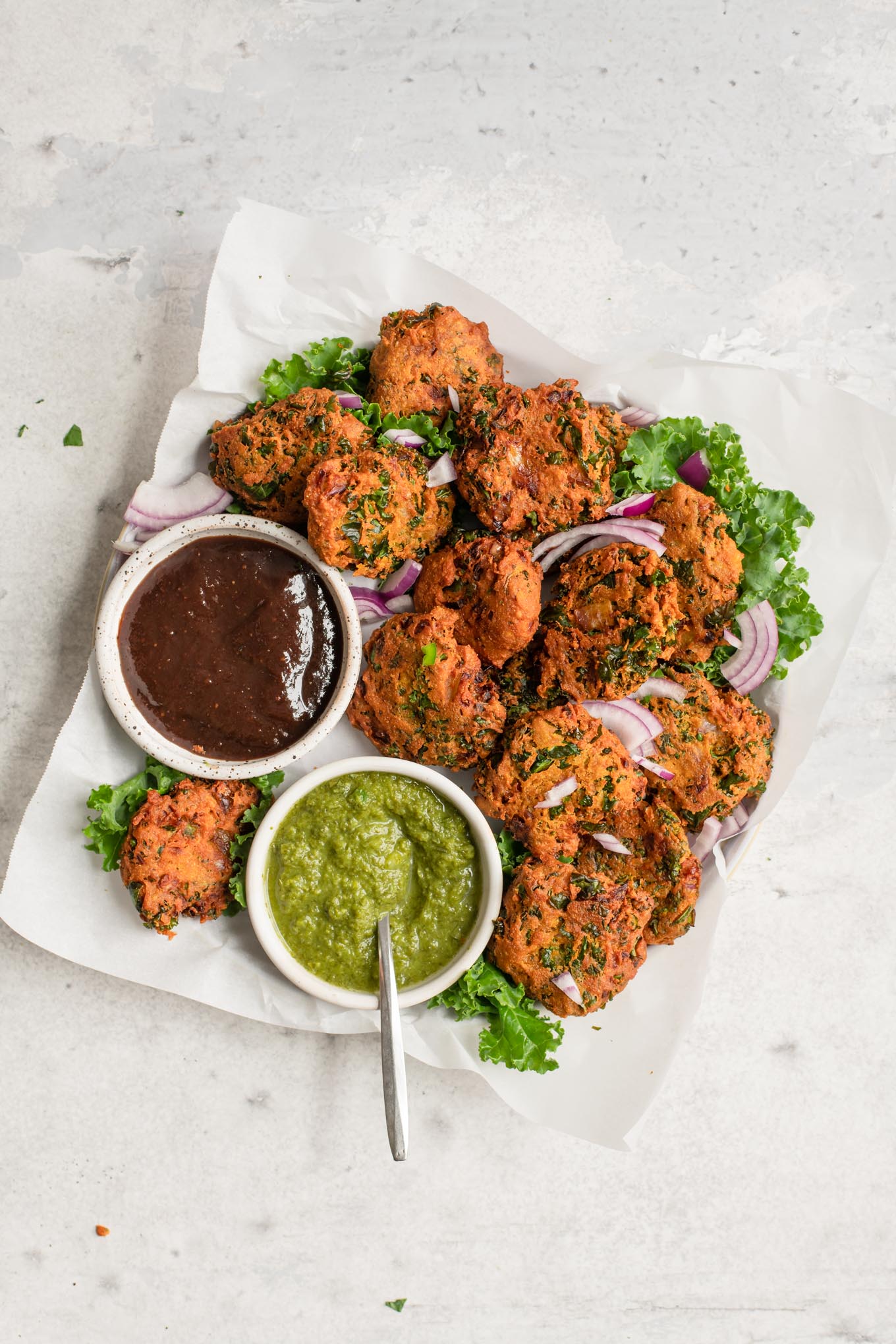 Kale Pakoras The Curious Chickpea