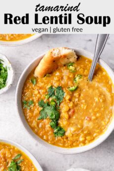 Tamarind Red Lentil Soup • The Curious Chickpea