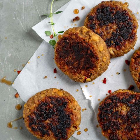 Vegan Tempeh Maple Breakfast Sausage Patties • The Curious Chickpea