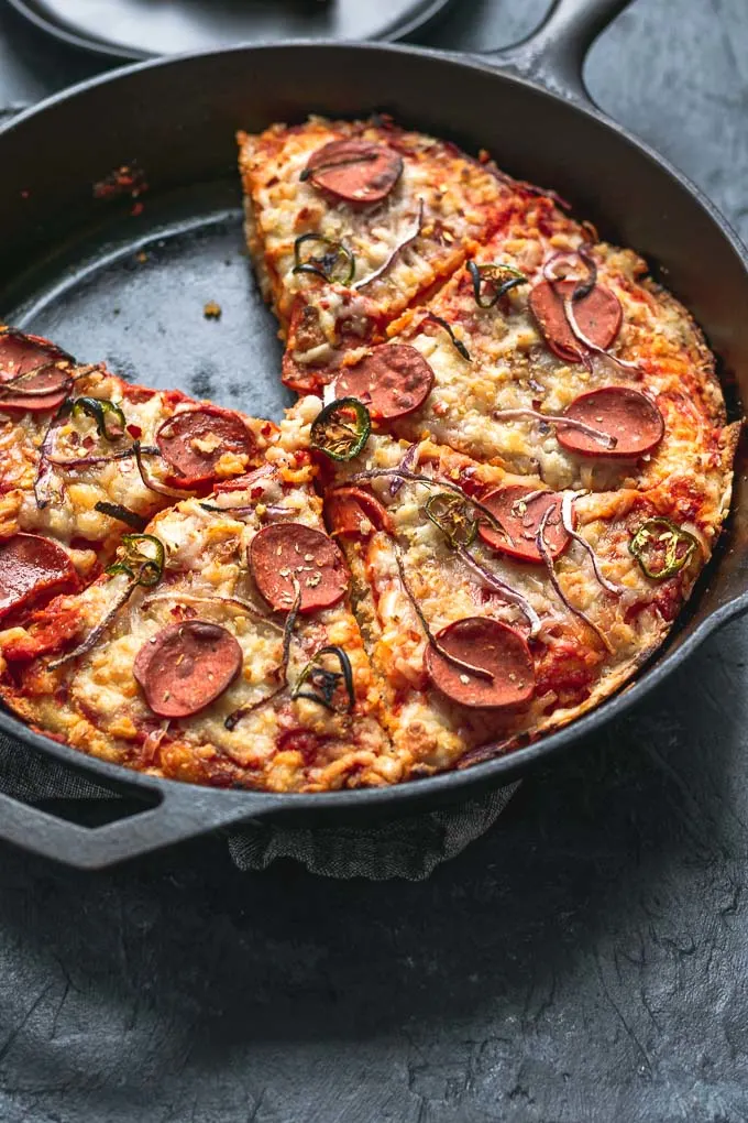 Vegan Pepperoni Pan Pizza • The Curious Chickpea