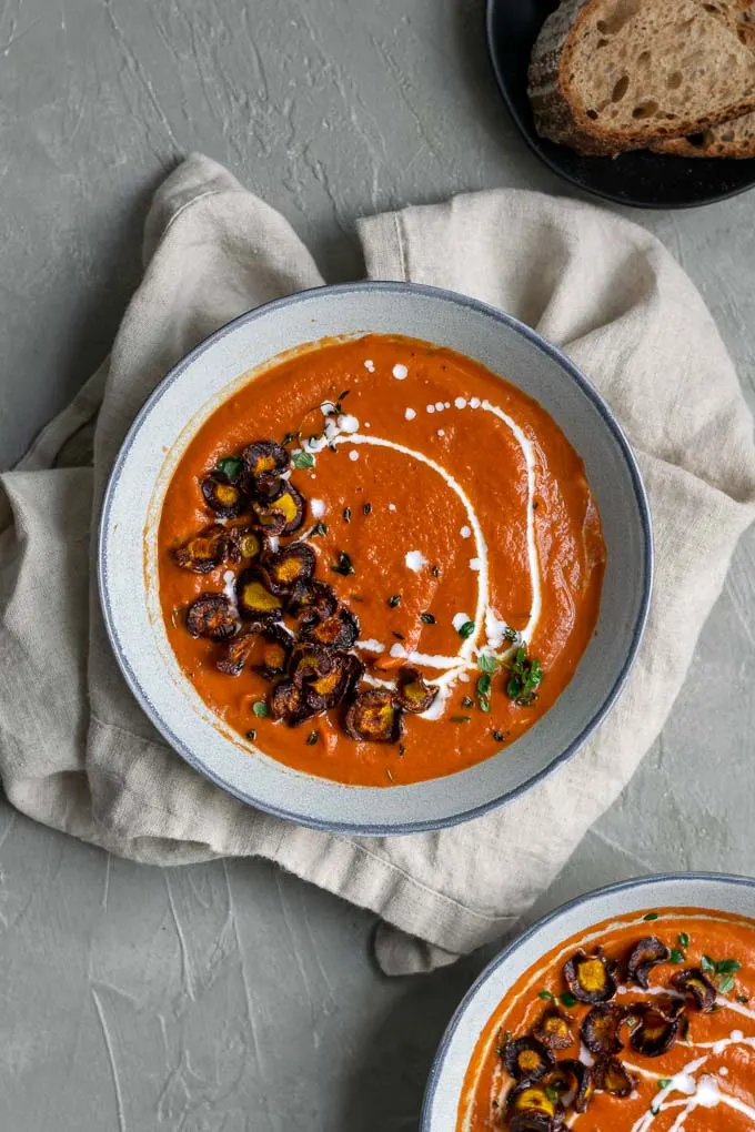 Quick Blender Tomato and Carrot Soup