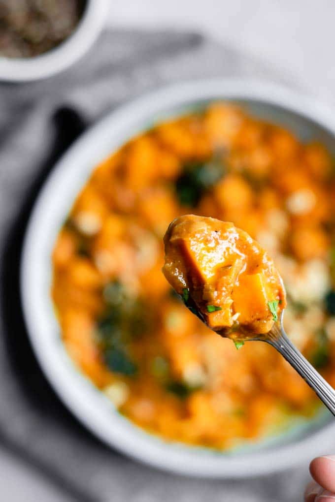 Curry Sweet Potato, Kale, and Peanut Stew • The Curious Chickpea