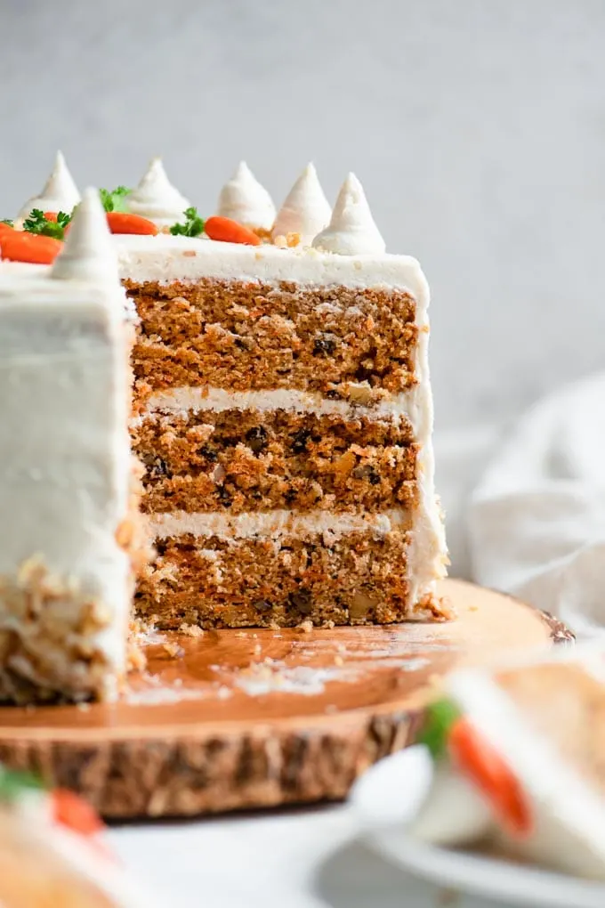 Easy Vegan Carrot Cake Loaf - The Hangry Chickpea