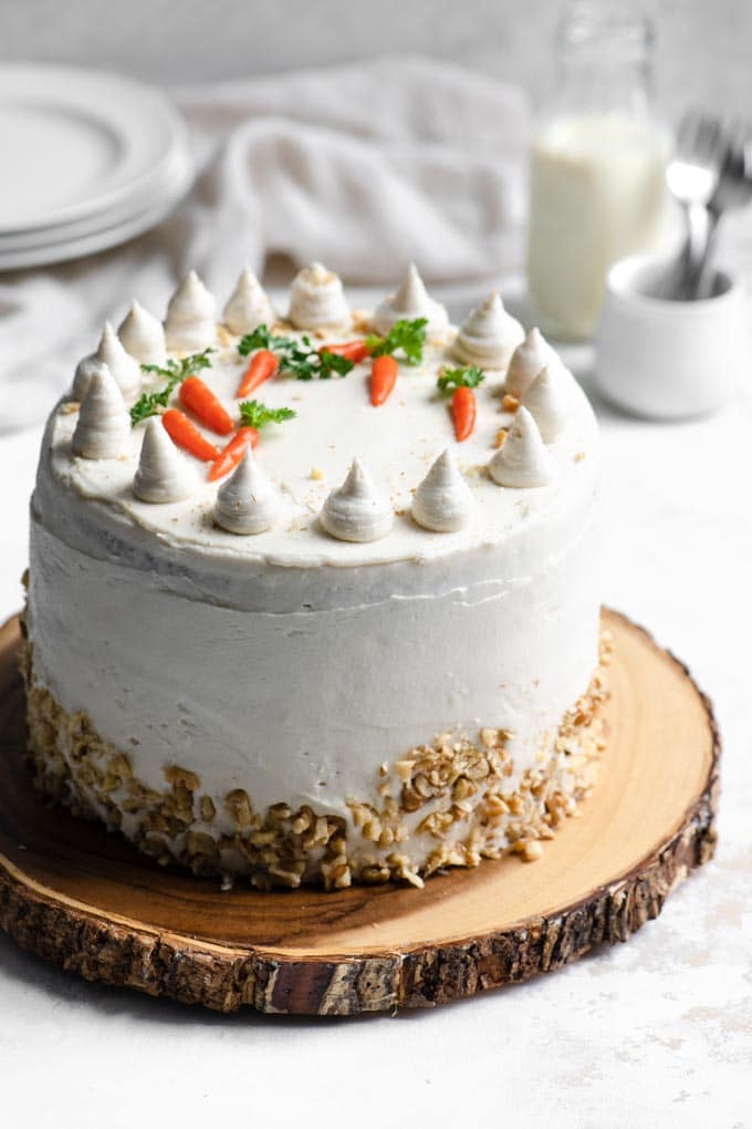 Pistachio layer cake with cream cheese frosting