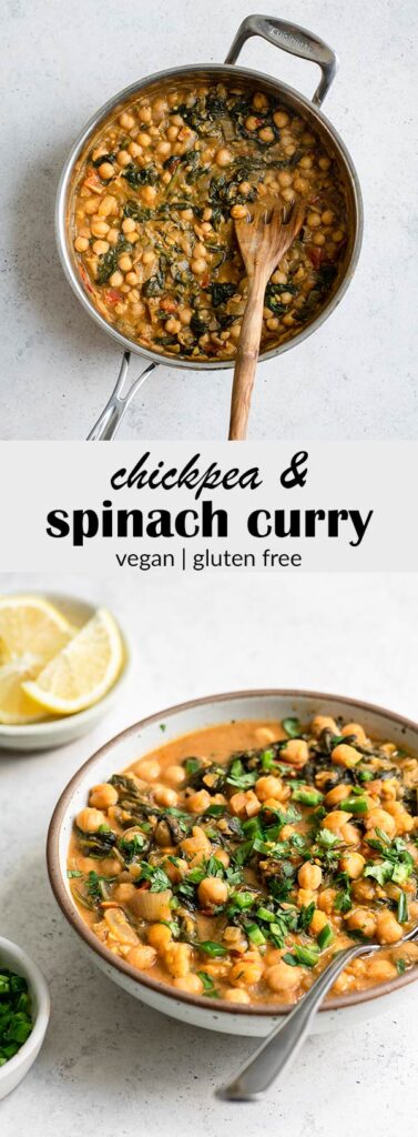 Chickpea and Spinach Curry • The Curious Chickpea