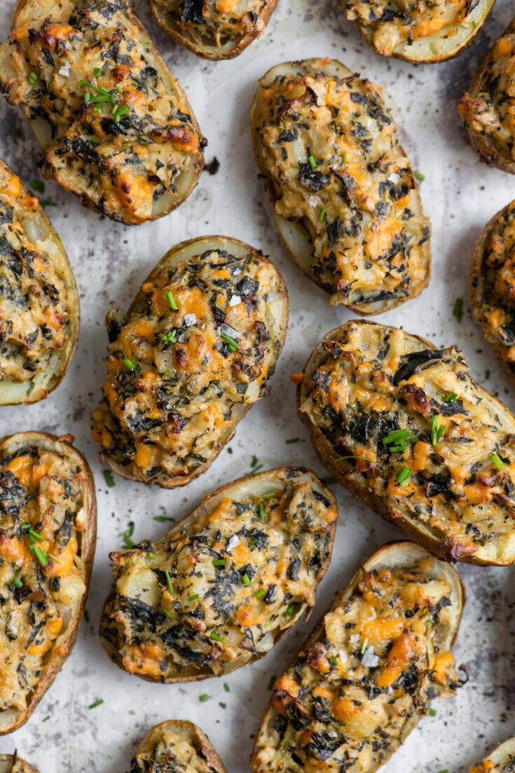 Vegan Twice Baked Potatoes with Collard Greens • The Curious Chickpea