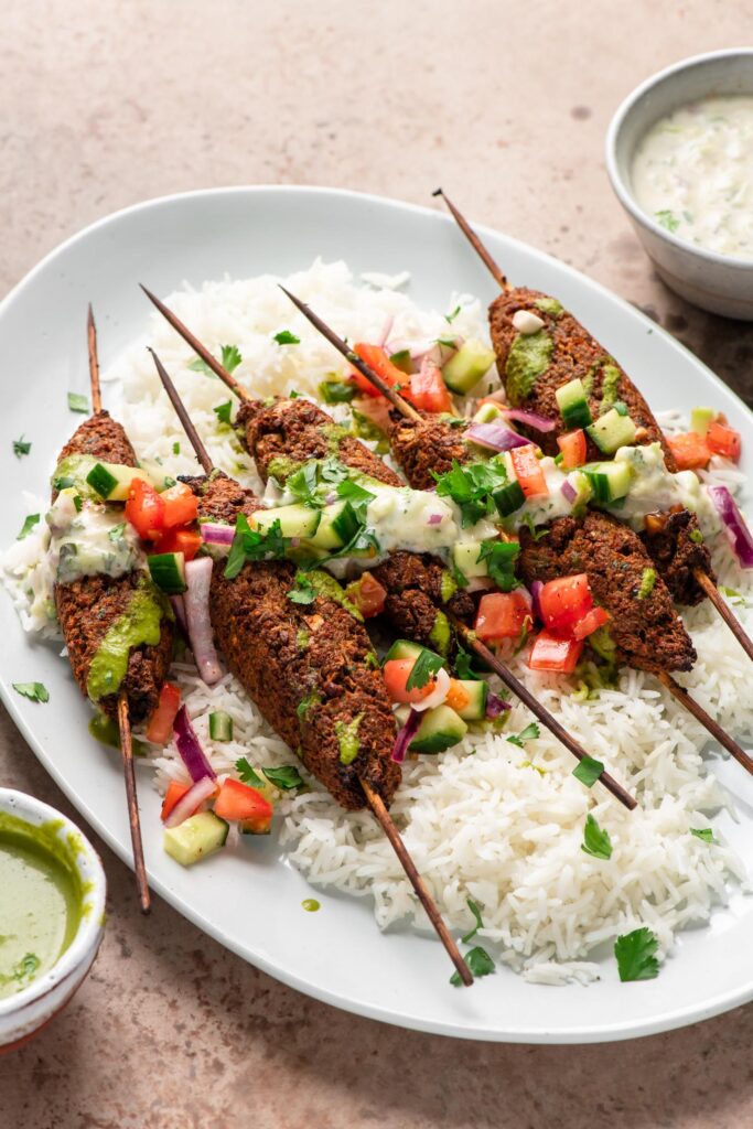 Vegan Sheekh Kababs • The Curious Chickpea