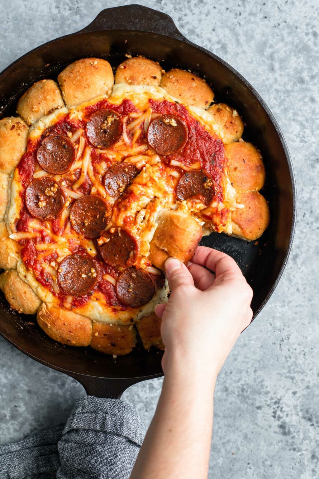 Vegan Skillet Pizza Dip • The Curious Chickpea