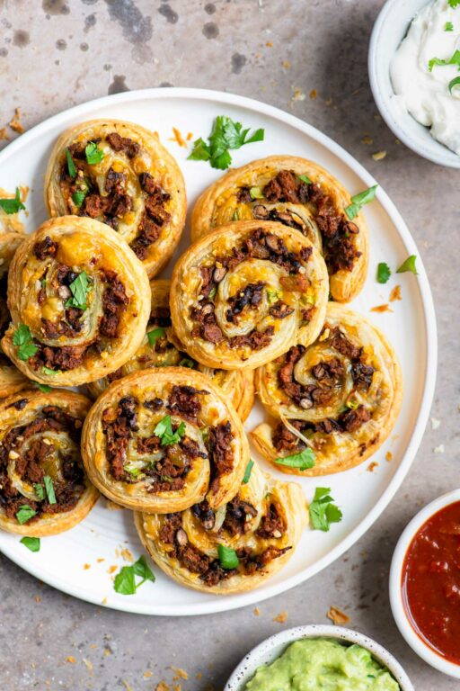 Vegan Taco Pinwheels • The Curious Chickpea