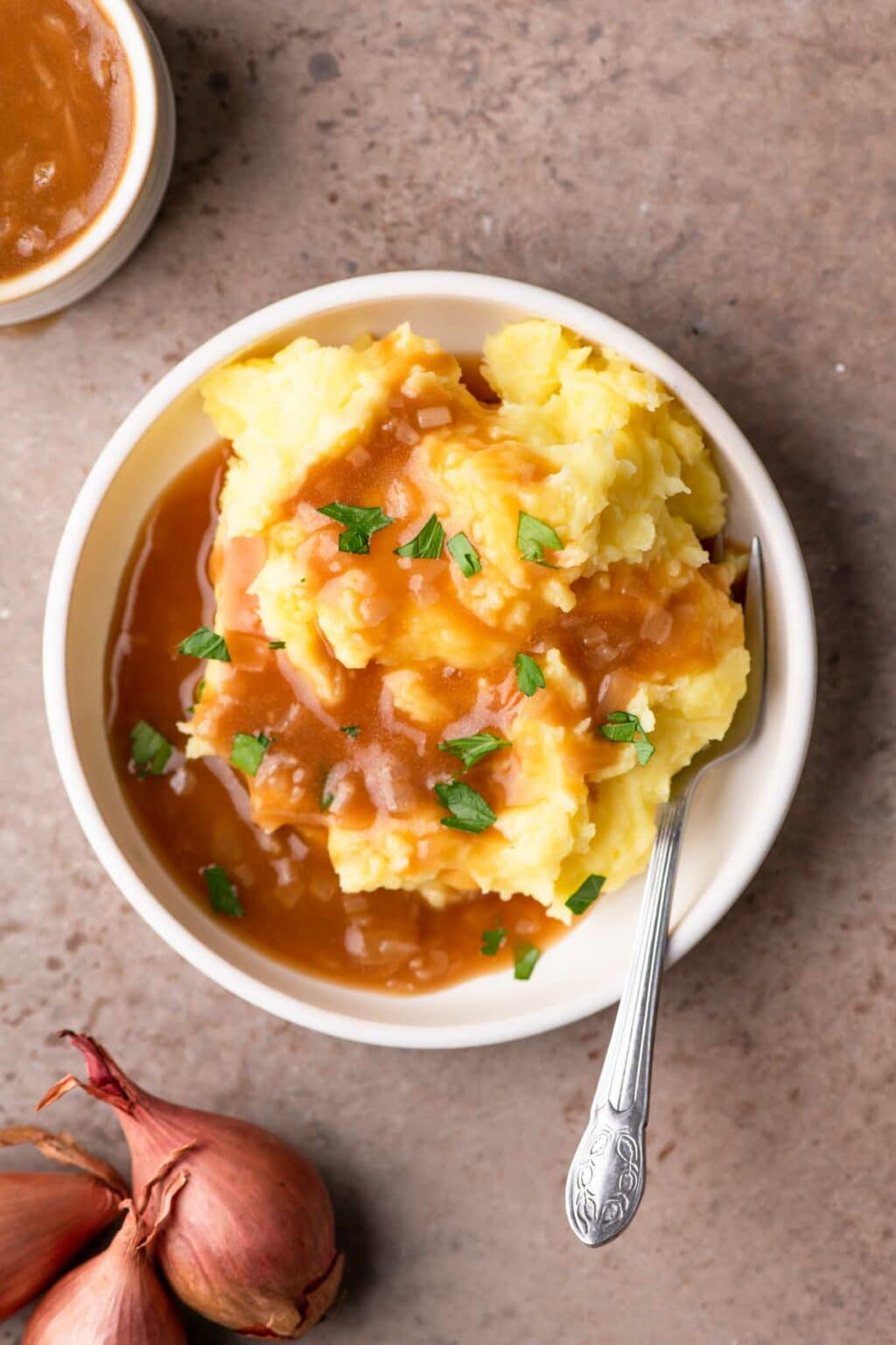 Vegan Shallot Gravy • The Curious Chickpea